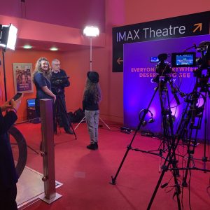 VP1-Filming interviews at the IMax theatre London